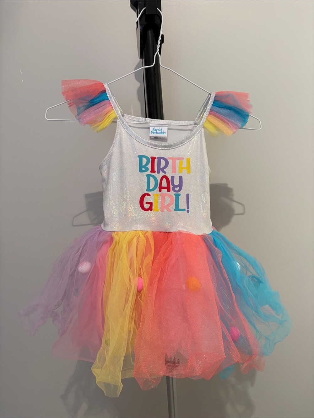 Great pretenders Birthday Girl Multicolor Tutu Costume (4-5T)